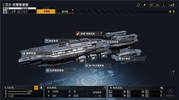 卫士支援型驱逐舰搭配截图