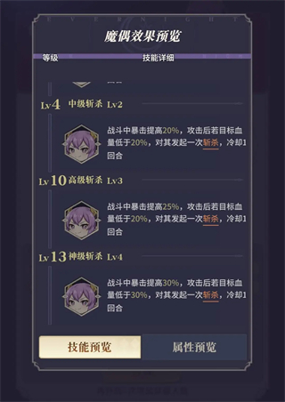 莉莉丝魔偶属性截图