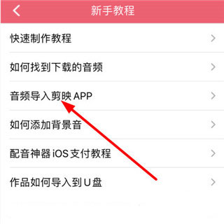 音频导入剪映教程选项截图