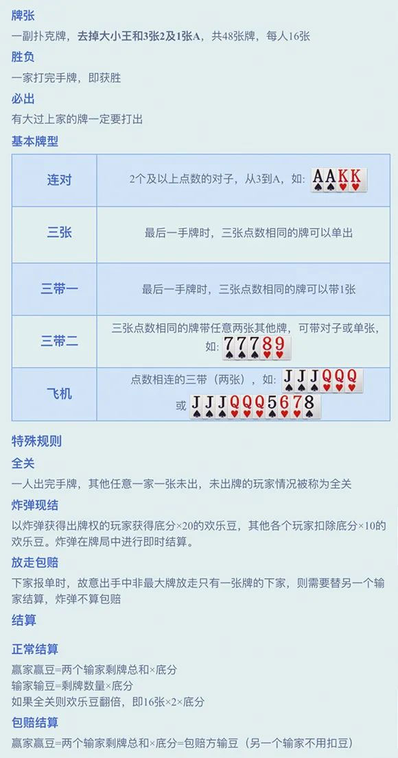 跑得快玩法开局截图
