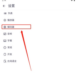 解码器选项截图